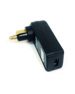 Right angle USB-A quick charger for DIN motorcycle socket, 3Amp