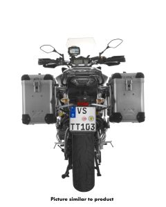 ZEGA Pro aluminium pannier system 38/38 litres with stainless steel rack black for Yamaha MT-09 Tracer (2015-2017)