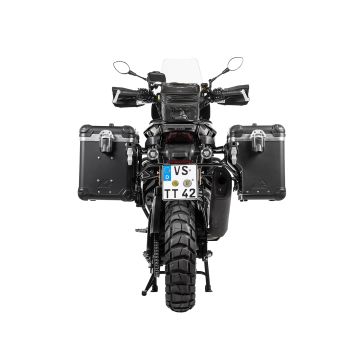 ZEGA Evo X "Premium Edition" special system "And-Black" 45/45 litres with stainless steel rack black for Harley-Davidson RA1250 Pan America