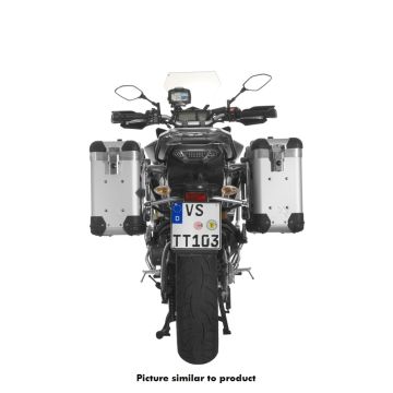 ZEGA Pro aluminium pannier system "And-S" 31/31 litres with stainless steel rack black for Yamaha MT-09 Tracer (2015-2017)