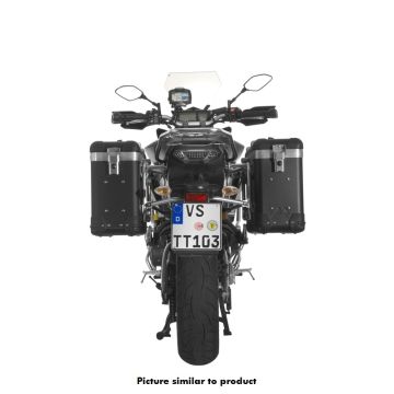 ZEGA Pro aluminium pannier system "And-Black" 31/31 litres with stainless steel rack black for Yamaha MT-09 Tracer (2015-2017)