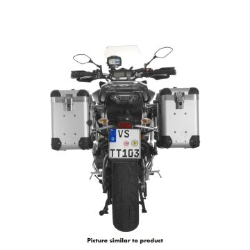 ZEGA Pro aluminium pannier system "And-S" 38/38 litres with stainless steel rack black for Yamaha MT-09 Tracer (2015-2017)